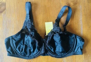 Delimira Mujer Minimizador Sujetador Sin Acolchado Negro Talla #40B Nuevo - Imagen 1 de 7