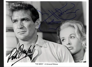 THE BIRDS TIPPI HEDREN & ROD TAYLOR AUTOGRAPHED 8x10 MOVIE PHOTO SIGNED w/ COA - Picture 1 of 2