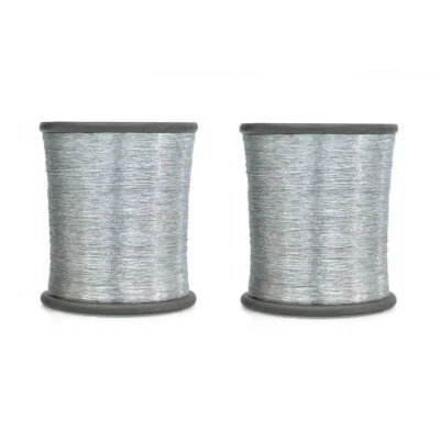 Embroidery material Metallic Zari Thread Jewelry Making, Silver Color 2 REEL - Image 1 of 4