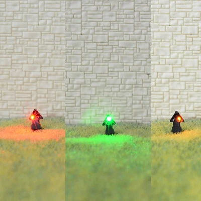 1 x N scale model train European block dwarf signal railway LED light 3 aspects - Image 1 of 3