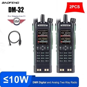 BAOFENG DM-32UV DMR Walkie Talkie Digital Simulation GPS/APRS Air FM Radio 2PCS - Zdjęcie 1 z 11