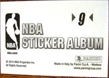 2010-11 Panini Stickers European UNSTUCK Sticker - You Pick Player 1