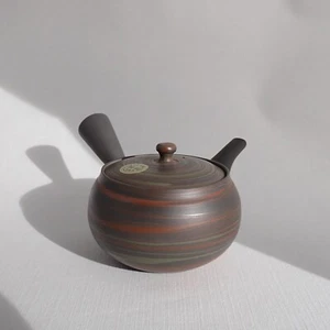 Tokoname Kyusu Teekanne "Nerikomi 3-farbiger Ton (#1)" 220ml by Tôsen - Bild 1 von 9
