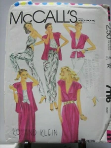 VTG 80's ~ McCall's Pattern #7116 ~ Jacket, Camisole, Skirt, Pants & Sash ~ 12 - Picture 1 of 2