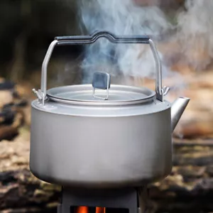 Outdoor pure titanium kettle camping travel light tea kettle coffee pot - Picture 1 of 9