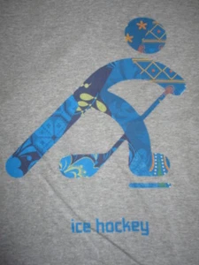 Sochi BOSCO 2014 Winter Olympics ICE HOCKEY (MED) V-Neck T-Shirt - Picture 1 of 2