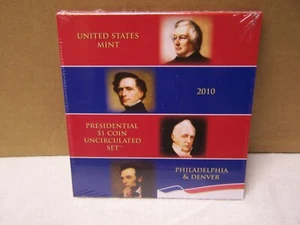2010 UNITED STATES MINT PRESIDENTIAL $1 DOLLAR UNC SET unopened - Picture 1 of 2
