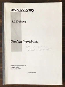 Wellfleet Communications - 8.0 Training Student Workbook (1994) ASN Router - Picture 1 of 11