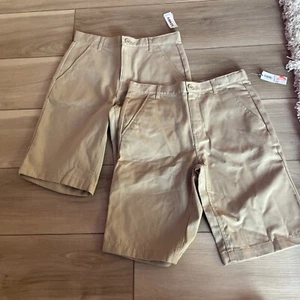 NWT lot of 2 Old Navy Boys Shorts, size 12, khaki  - Picture 1 of 7