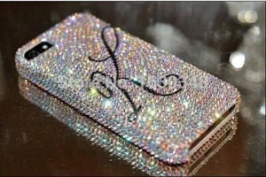 Handmade Luxury Bling Diamond Rhinestone Crystal Jewelled Back Phone Case Cover  - Picture 1 of 12