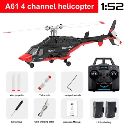 RC ERA A61 Airwolf Helicopter Bell 222 4CH Optical Flow Positioning 2 Battery - Image 1 of 4