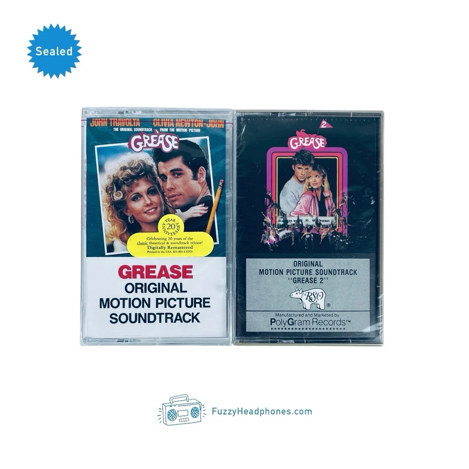 Grease & Grease 2 Soundtrack Cassette Tapes: You're The One That I Want SEALED - Image 1 of 4