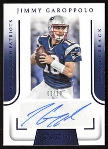2016 Panini Prime Signatures Blue Auto /10 Jimmy Garoppolo #PS-JG Patriots - Picture 1 of 2