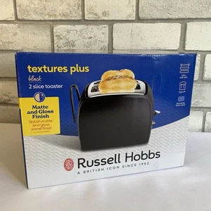 π Russell Hobbs Textures 2-Slice Toaster - Black π - Picture 1 of 11