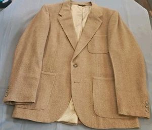 Men's Bill Blass Blazer Suit Jacket Camel Hair Size 42R - Picture 1 of 11
