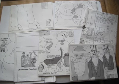 Patrones de artesanía en madera Winfield de colección villancicos de Santa Rudolf signos de Navidad arte popular + Foto 1 de 4