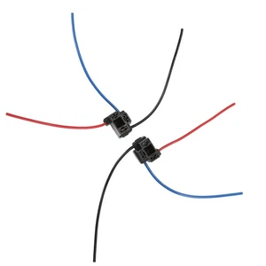 ﹣2pcs Headlight Sockets H4 4 Black Headlight Wiring Harness With Wire For - Picture 1 of 12