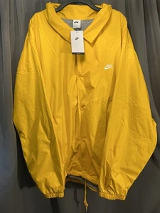 Nike Club Coaches Jacket Fleece Lined Full Snap Collared Coat Size 4XL XXXXL - Picture 1 of 7