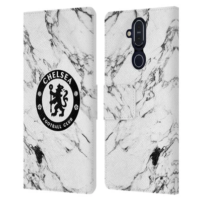 CHELSEA FOOTBALL CLUB CREST LEATHER BOOK FLIP CASE FOR MICROSOFT NOKIA PHONES - Image 1 of 4