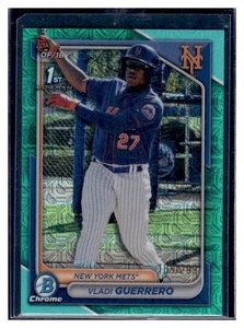 2024 Bowman Chrome Prospects Vladi Guerrero #BCP-250 Aqua Mojo Refractor /299 - Picture 1 of 2