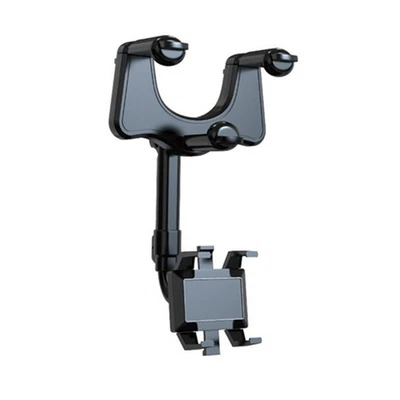 360° Rotatable Rear View Mirror Mount Holder GPS Phone Bracket Adjustable Clamp - Image 1 of 4