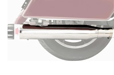 Bassani 4" Slip-On Quick Change Chrome Mufflers w/out End Caps (1F740) - Image 1 of 2