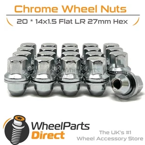 Wheel Nuts (20) 14x1.5 Chrome for Range Rover [P38] 94-02 on Original Wheels - Picture 1 of 4