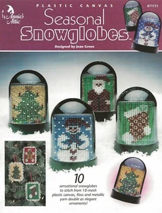 Saisonale Schneekugeln Kunststoff Leinwand Baum Weihnachtsmann Schneeflocke Kranz Lebkuchen Engel - Bild 1 von 2