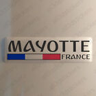 Mayotte France Sticker 4.70x1.18" Domed Resin 3D Flag Stickers Decal Vinyl