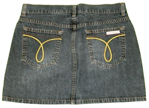 Women's Mini Skirt Calvin Klein Jeans Black Denim Tag 9 measured Waist 15 (30) - Picture 1 of 3
