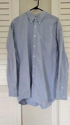 Van Heusen Mens Dress Shirt Button Down Blue XLT Long Sleeve Wrinkle Free - Image 1 of 4
