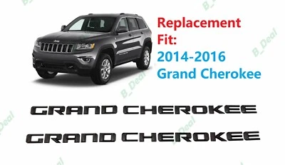 Puerta negra mate emblemas letras Grand Cherokee ajuste 2014-2016 Foto 1 de 3