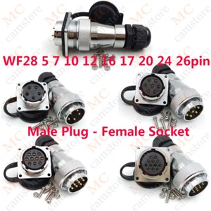 WF28 5 7 10 12 16 17 20 24 26pin Aviation Plug Socket Water Proof IP67 Connector - Picture 1 of 21