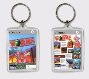 WORMS COMMODORE AMIGA LLAVERO KEYRING - Imagen 1 de 1