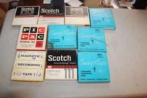 Vintage Lot of 10 Magnetic recording tapes - reel to reel 5" prerecorded - Picture 1 of 20