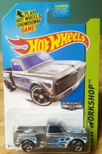 Hot Wheels Zamac Custom '69 Chevy Pickup Truck Stepside With Flames 1:64 New - Picture 1 of 11