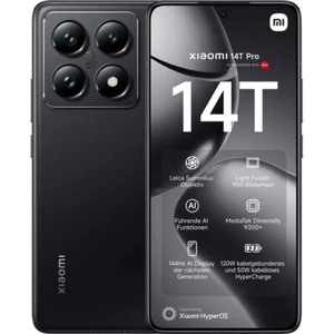 Xiaomi 14T Pro 5G Smartphone 512GB 12GB RAM titan black Triple-Kamera 5000 mAh - Afbeelding 1 van 9