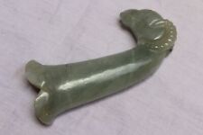 OLD INDIAN ANTIQUE HORSE SHAPE SWORD DAGGER/HANDLE COLLECTIBLE MADE OF JADE N134