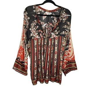 Isabel Marant Etoile Blouse Multicolor Paisley Aztec Sz 3 US6-8 Boho Whimsigoth - Picture 1 of 10