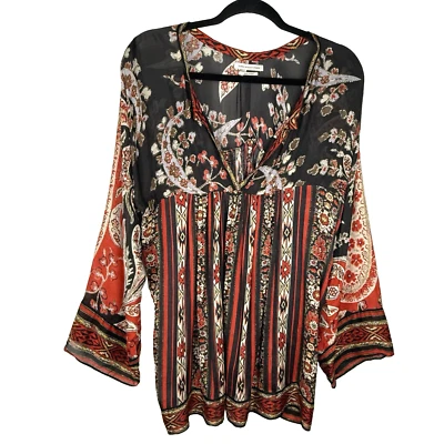 Blusa Isabel Marant Etoile Multicolor Paisley Azteca Talla 3 US6-8 Boho Capricho Foto 1 de 4