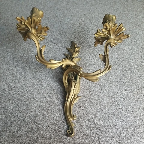 Antique Louis XV Gilt Bronze Sconce Cover