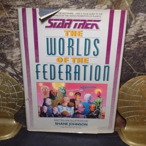 Star Trek: The Worlds of the Federation by Shane Johnson -Hardcover -1989 1st Pr - Picture 1 of 16