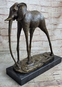 Elefante Salvador Dalí con Piernas Largas Bronce Escultura Art Deco Estatua Obras de Arte - Imagen 1 de 10