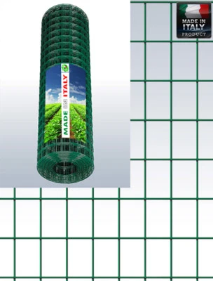 MADE IN ITALY RETE METALLICA PLASTIFICATA ELETTROSALDATA PER RECINZIONE MAGLIA 50X75