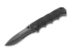 BOKER MAGNUM® Black Spear Pocket Knife 3.94" Blade 440A Aluminum Handle 01RY247 - Picture 1 of 9