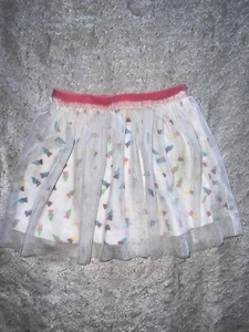 Kids Korner girls skirt size 4T tulle lined white mulitcolor ballerina - Picture 1 of 5