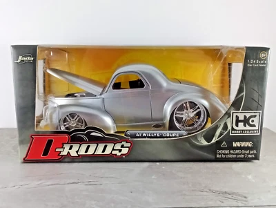 1941 Willys Coupe 1:24 Diecast Silver D-Rods by Jada - Image 1 of 4