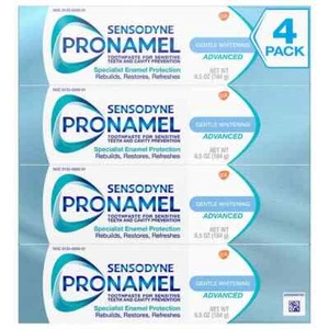 Pasta de dientes avanzada blanqueadora suave SENSODYNE Pronamel 6,5 oz, paquete de 4 - Imagen 1 de 3