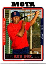 2005 Topps Updates & Highlights Willy Mota  FY, RC UH279 Boston Red Sox