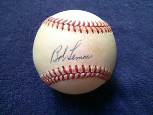 HALL OF FAMER BOB LEMON SIGNED OFFICIAL AMERICAN LEAGUE BASEBALL JSA COA - Picture 1 of 3